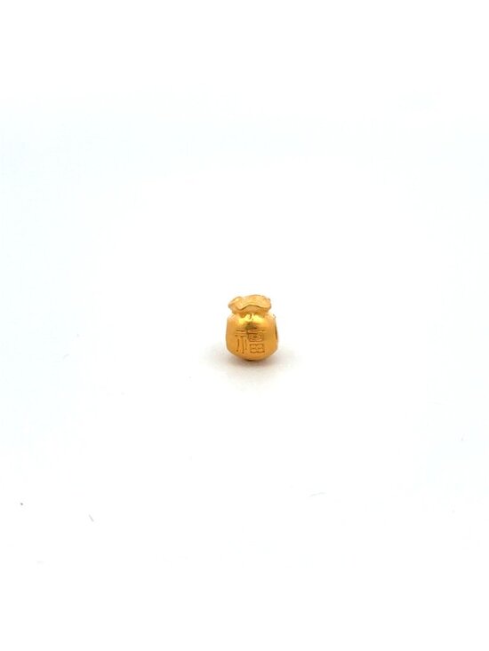 Unbranded Jewelry - 24K 999.9 Pure Gold Charm Money Bag Bead Spacer DIY Tiny 0.15g